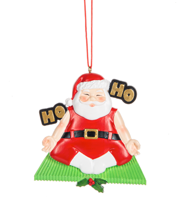 Yoga Santa Ornament