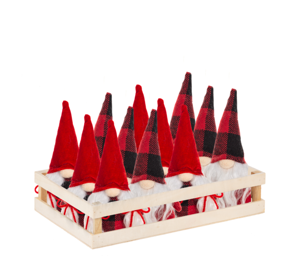 BUFFALO PLAID GNOME ORNAMENT
