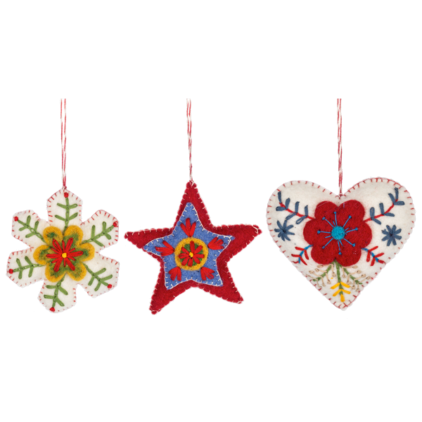 HOLIDAY ICON WOOL ORNAMENT