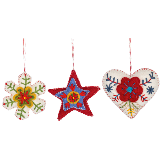 HOLIDAY ICON WOOL ORNAMENT