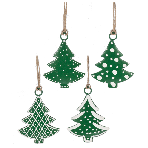 Metal Tree Ornament - Assorted