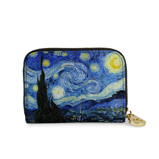 Starry Night RFID Zippered Wallet