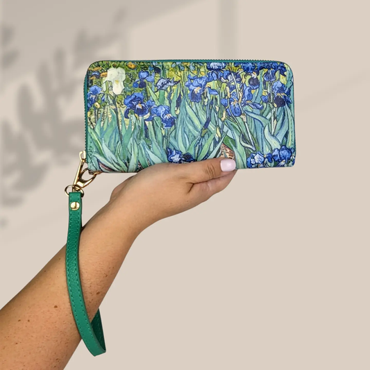 Painted Irises Wristlet Wallet