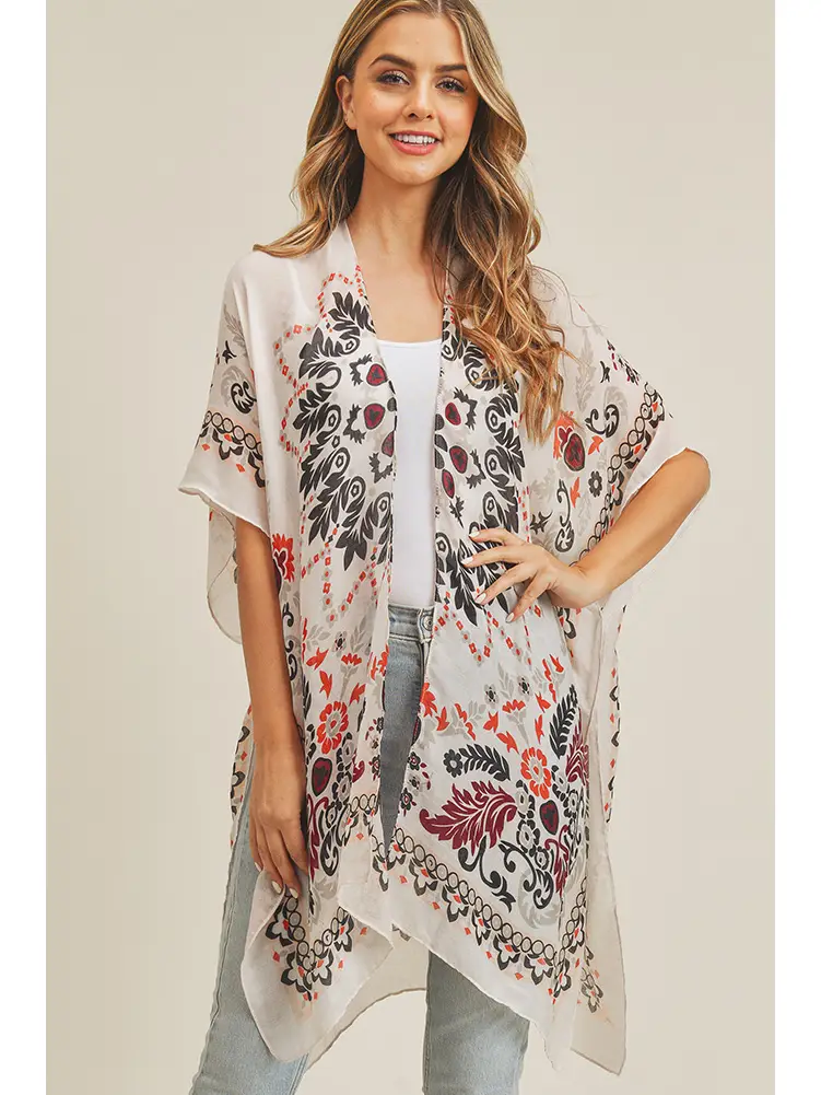 PINK BLACK KIMONO