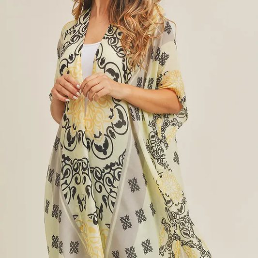 LEMON BOHEMIAN KIMONO