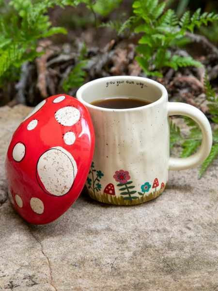 MUSHROOM MUG WITH LID