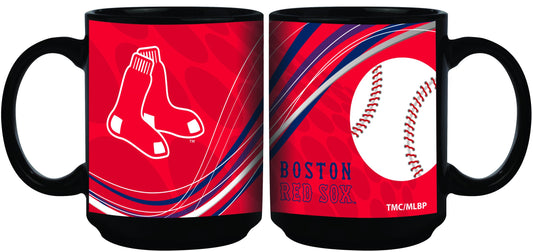 BOSTON RED SOX 15OZ BLACK MUG