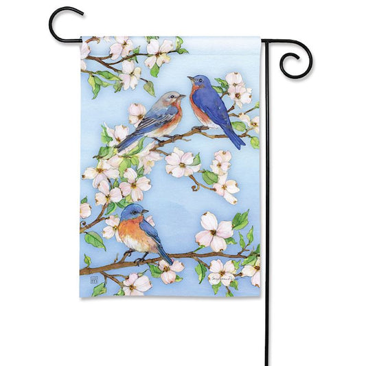 Dogwoods and Bluebirds Garden Flag