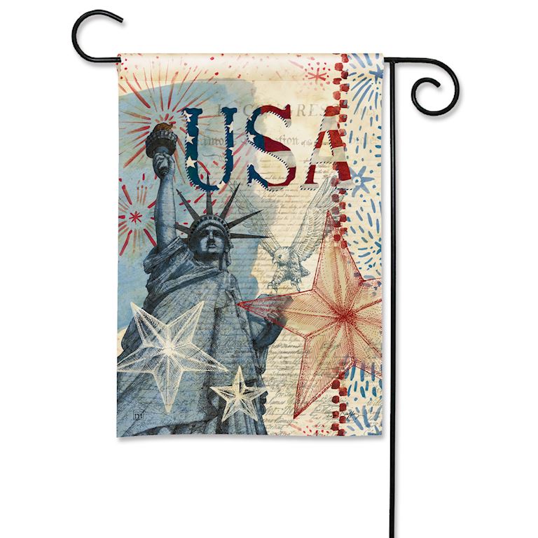 Patriotic Collage Garden Flag