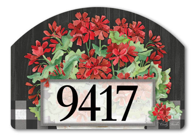 Sweet Home Geraniums Yard Magnet