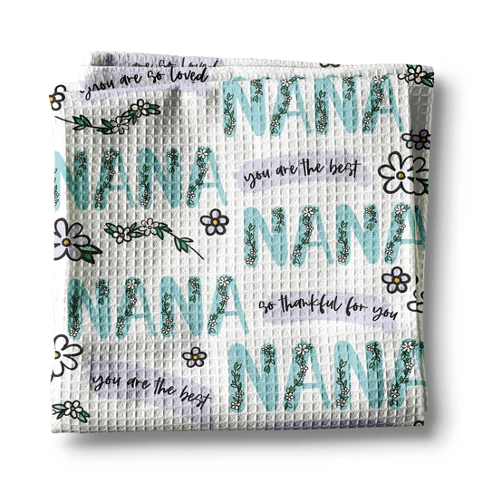 Nana Word Waffle Towel