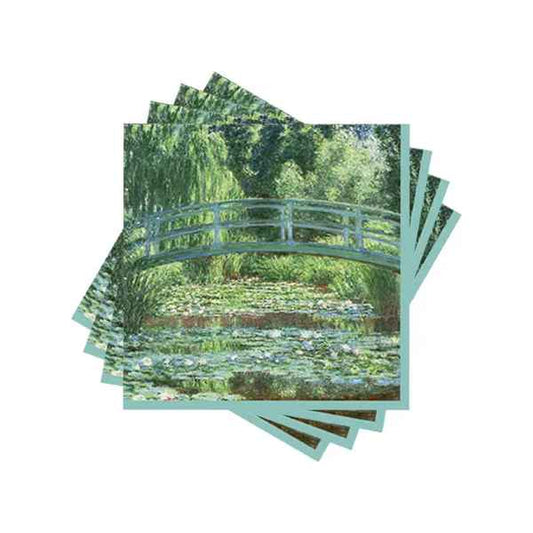 JAPANESE FOOTBRIDGE BEVERAGE NAPKINS