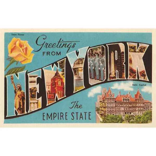 Greetings From New York State Postcard