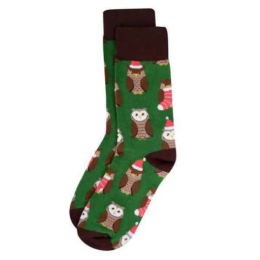 Men's Green Owl Socks