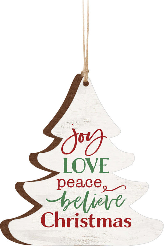 Joy Love Peace Tree Ornament