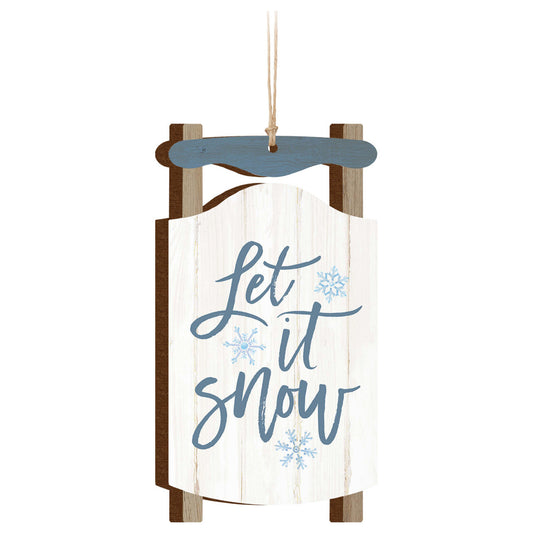 Let It Snow Sled ORNAMENT