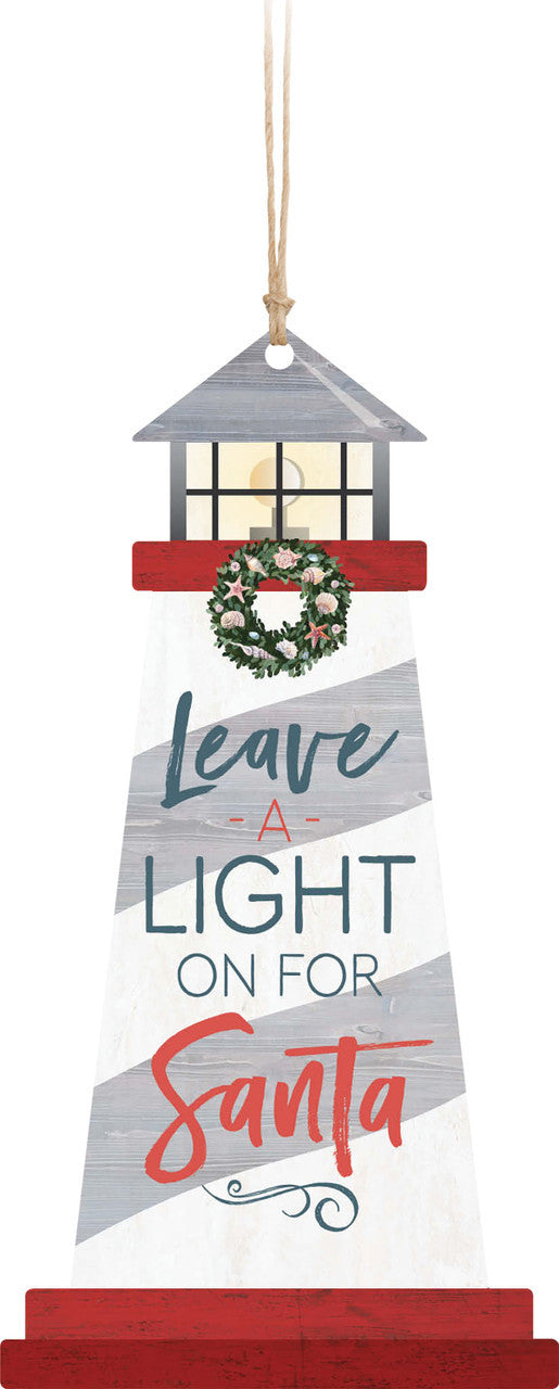 Light For Santa Lighthouse Ornament