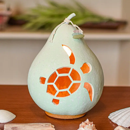 Medium Lit Sea Turtle Gourd