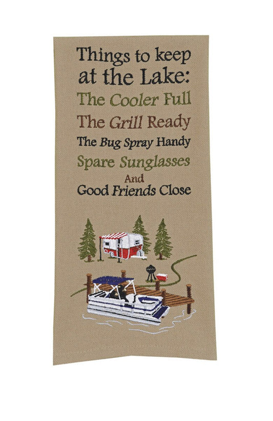 THINGS TO HAVE AT LAKE TOWEL