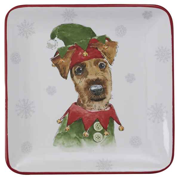 Elf Holiday Paws Plate