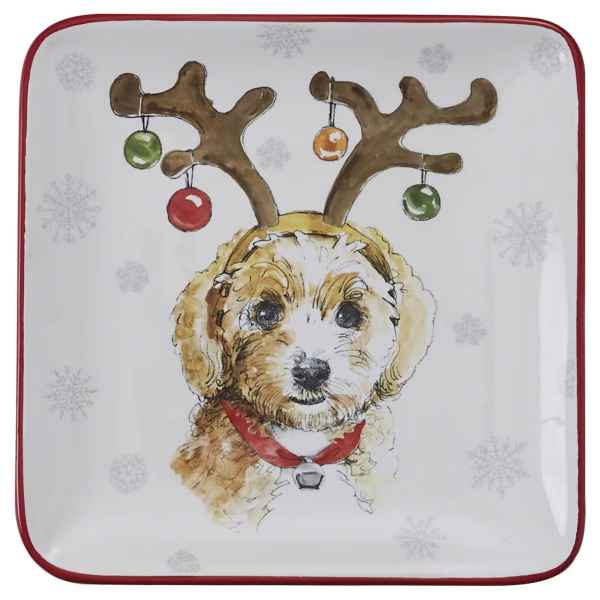 Reindeer Holiday Paws Plate