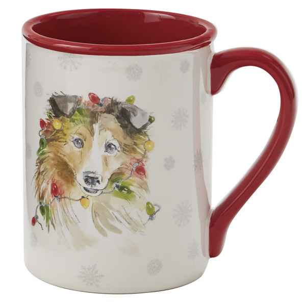 Sheltie Holiday Paws Mug