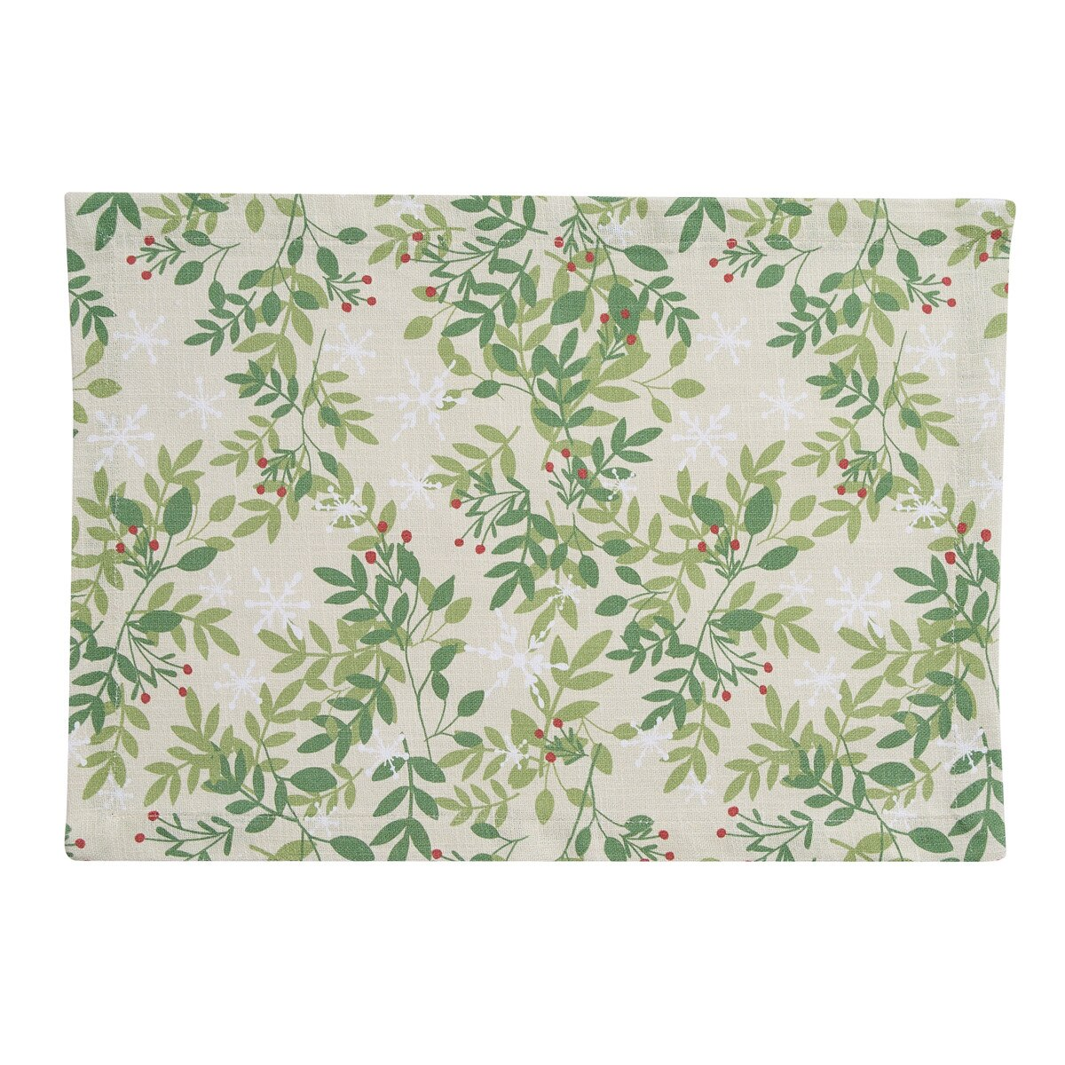 PLACEMAT SNOWFLAKES AND BERRIES