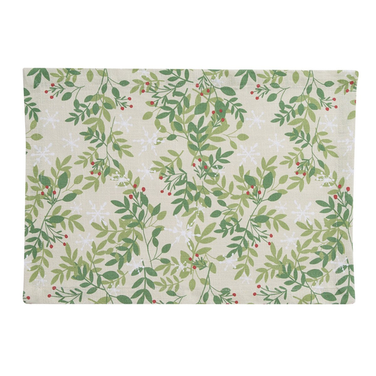 PLACEMAT SNOWFLAKES AND BERRIES