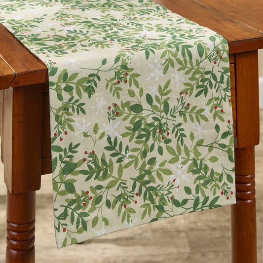 13X36 RUNNER SNOWFLAKES AND BERRIES