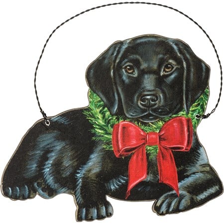 *Christmas Black Lab Orn