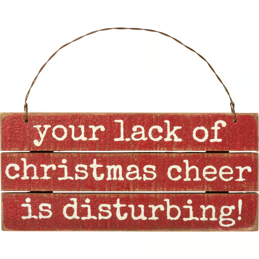 Christmas Cheer Slat Ornament