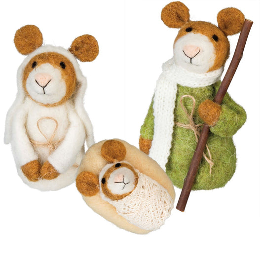 Mouse Nativity 3 Piece