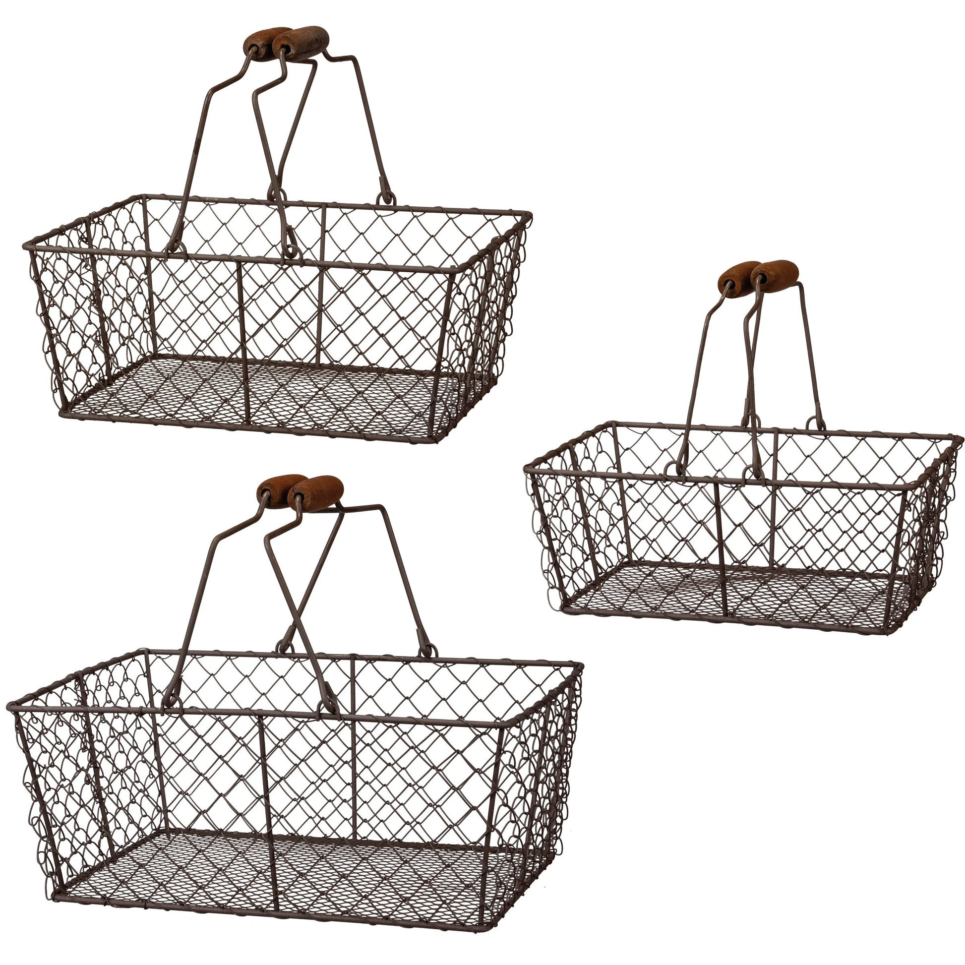 Medium Hinged Metal Basket