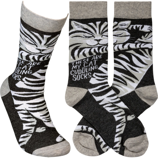 Cat Cuddling Socks