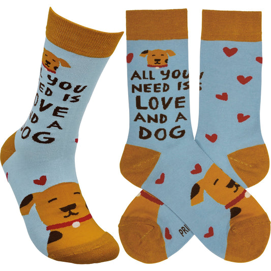 Love And A Dog Socks