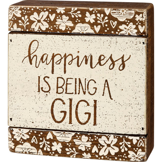 Gigi Slat Box Sign