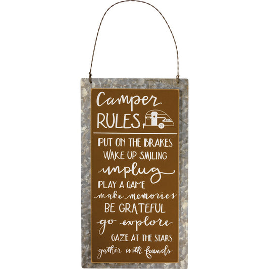 Camper Rules Hanging Decor