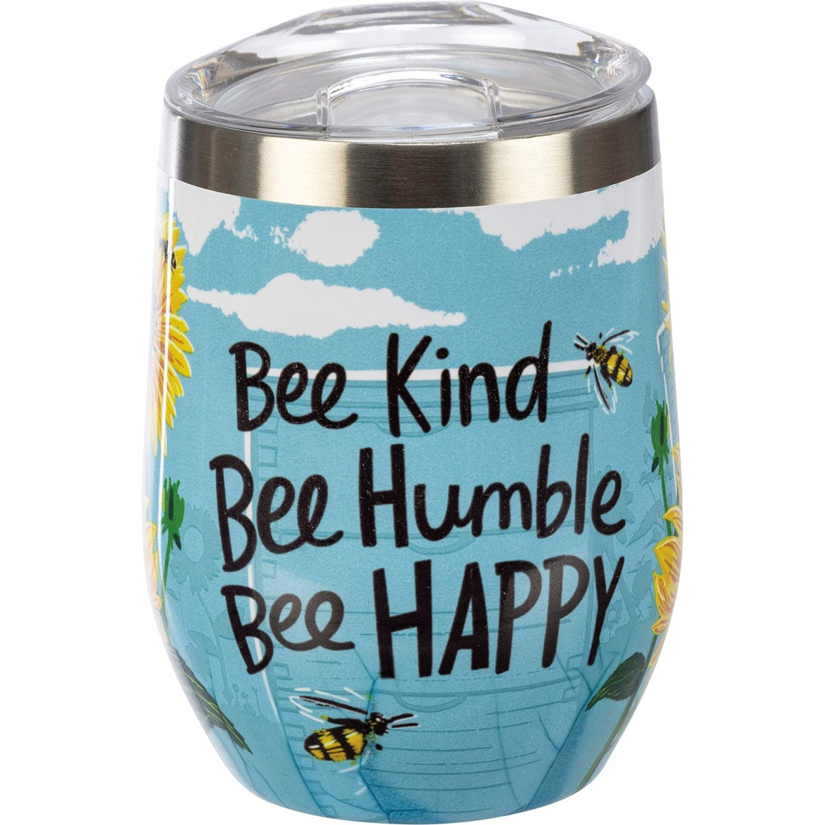 BEE HAPPY WINE TUMBLER