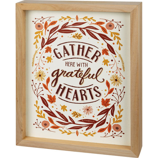 Gather Here Inset Box Sign