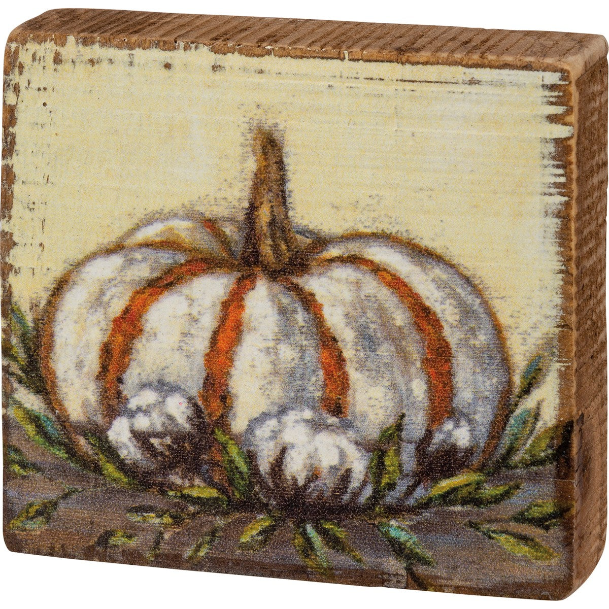 White and Orange Pumpkin Sign