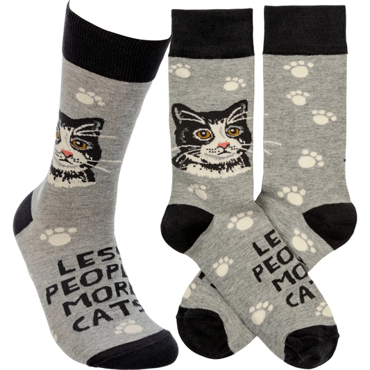 Less People More Cats Socks