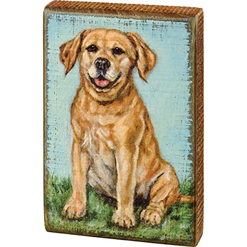 *YELLOW LAB BLOCK SIGN