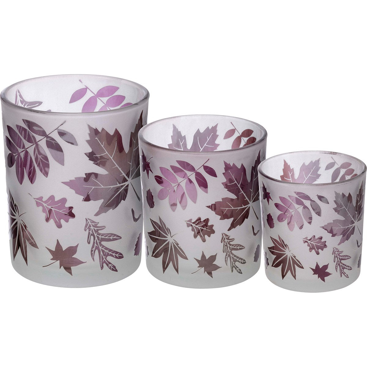 MED LEAVES CANDLE HOLDER