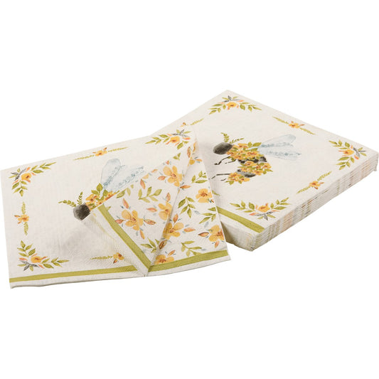 LARGE BEE LUNCHEON NAPKINS