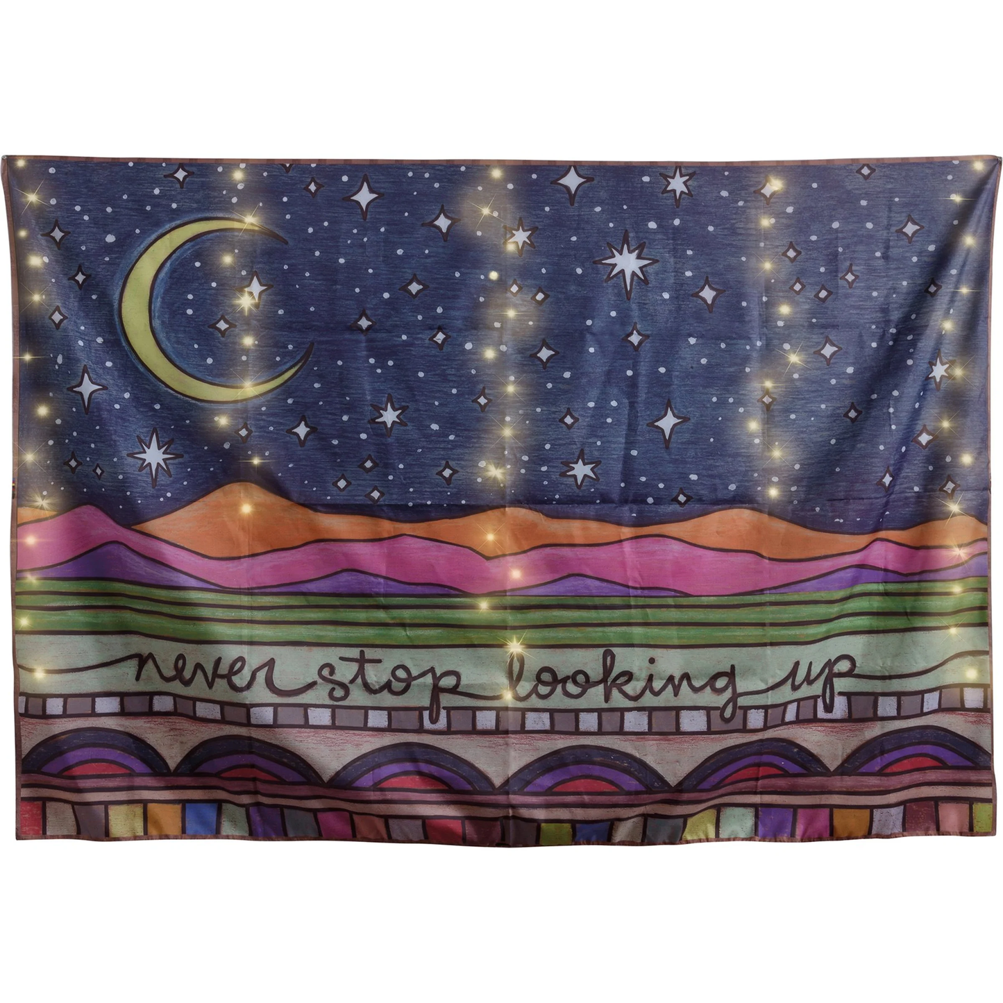 Looking Up Tapestry With Lights
