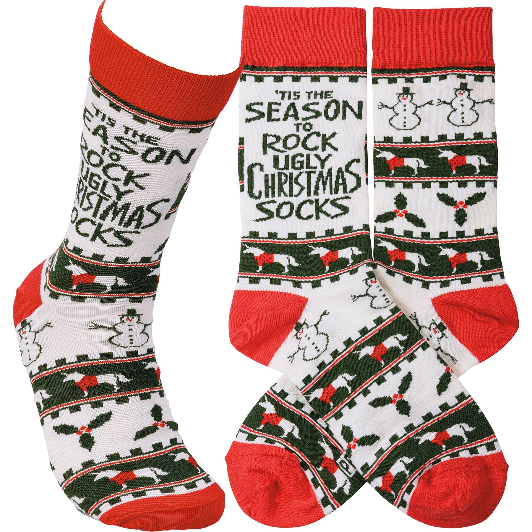 Rock the Ugly Christmas Sweater Socks