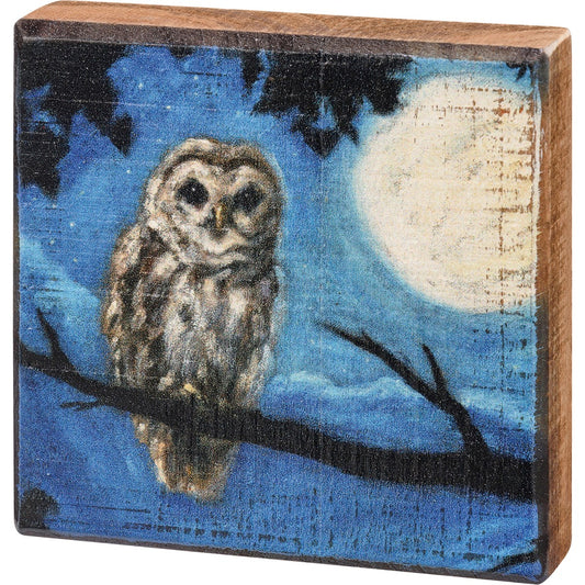 Owl Block Sign