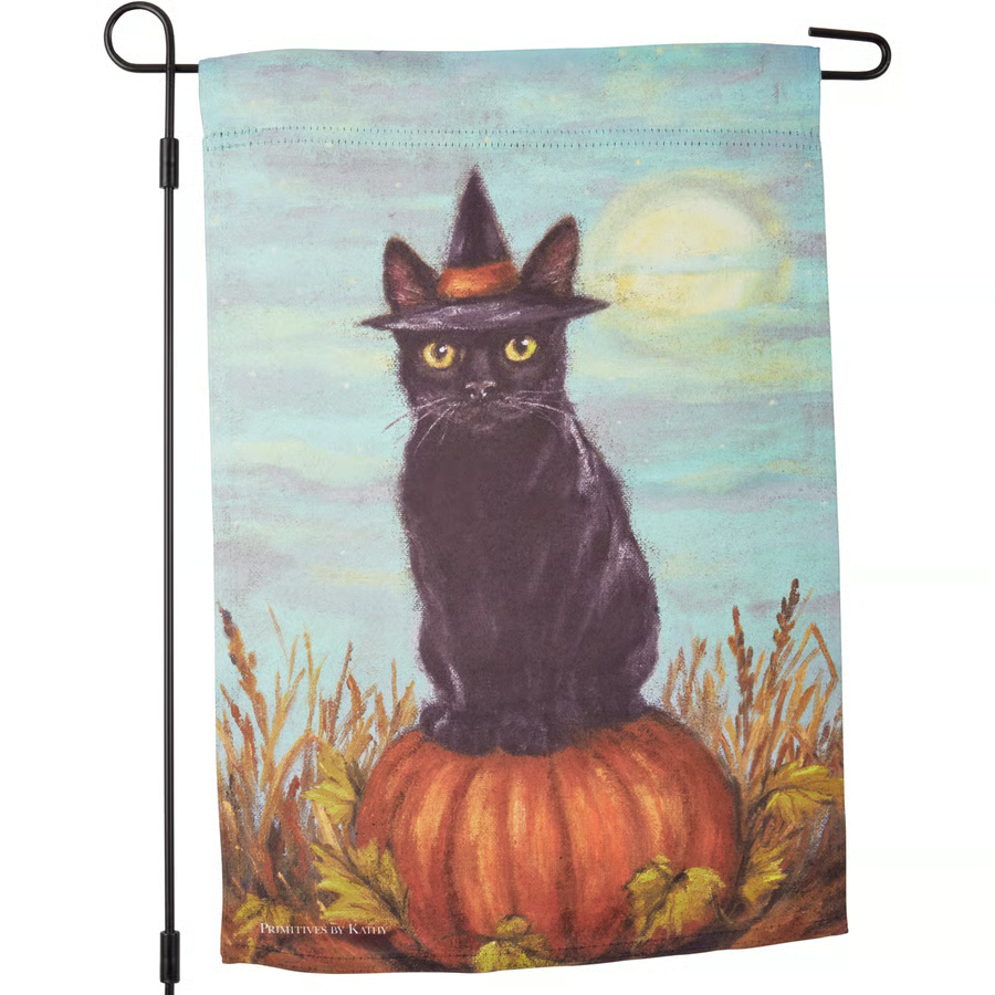 BLACK CAT GARDEN FLAG