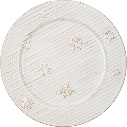 RIBBED LARGE SNOWFLAKE PLATE