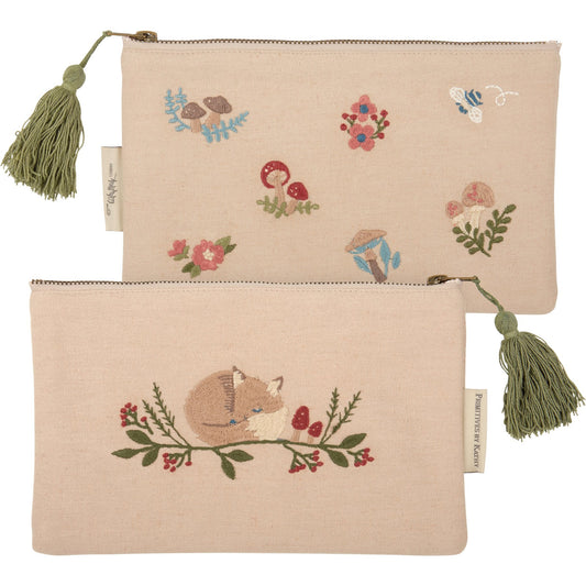 Napping Fox Zipper Pouch